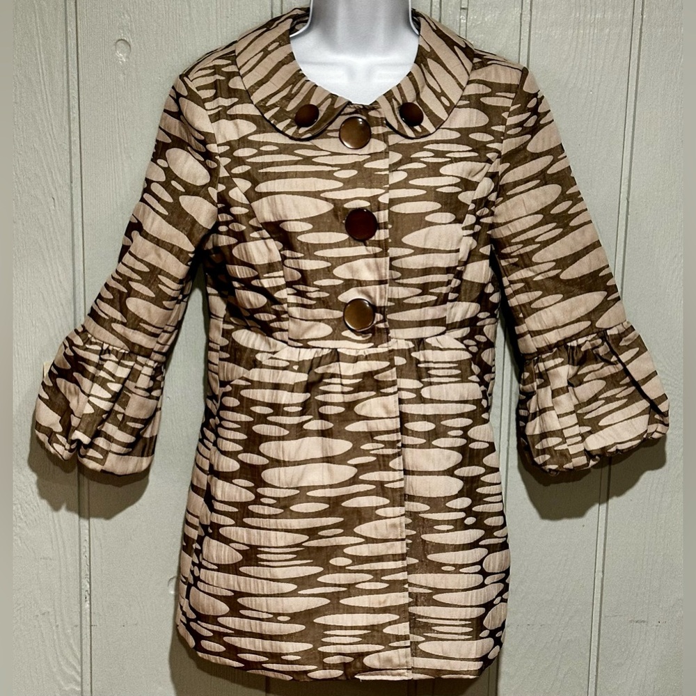 Mac & Jac Brown & Beige Patterned Jacket